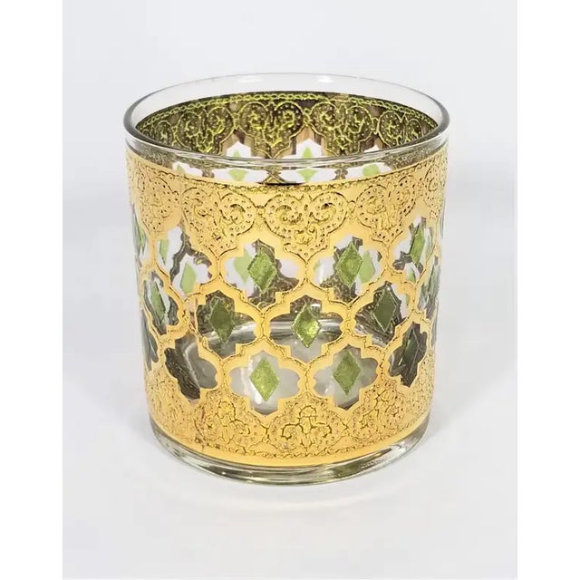 1960s Culver 22k Valencia Glassware Barware Mid Century Set of 10 For Sale - Image 11 of 12