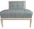 Modern Modern Nancy Corzine Light Blue Leather Slipper Chair For Sale - Image 3 of 4