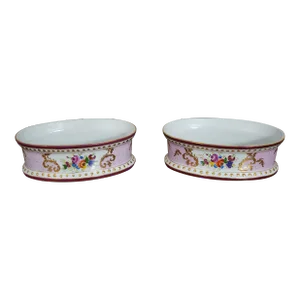 Pair Chinese Porcelain Decorated Planter Bowls