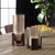 Modern Fluted Fire Cylinder Candleholders Set/2 For Sale - Image 3 of 4