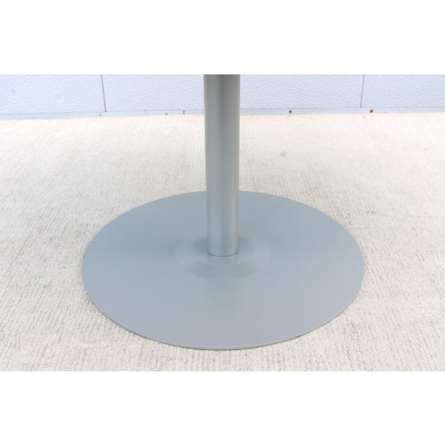 Contemporary Haworth Jive 48 in Round Veneer Top Conference Table/Cafe Table For Sale - Image 16 of 18