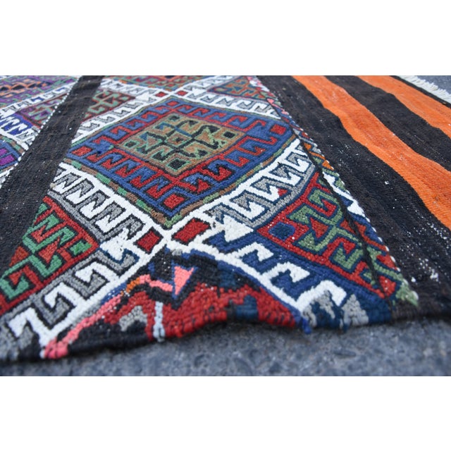 1970s Tribal Hand Knotted Cecim Kilim For Sale - Image 9 of 11