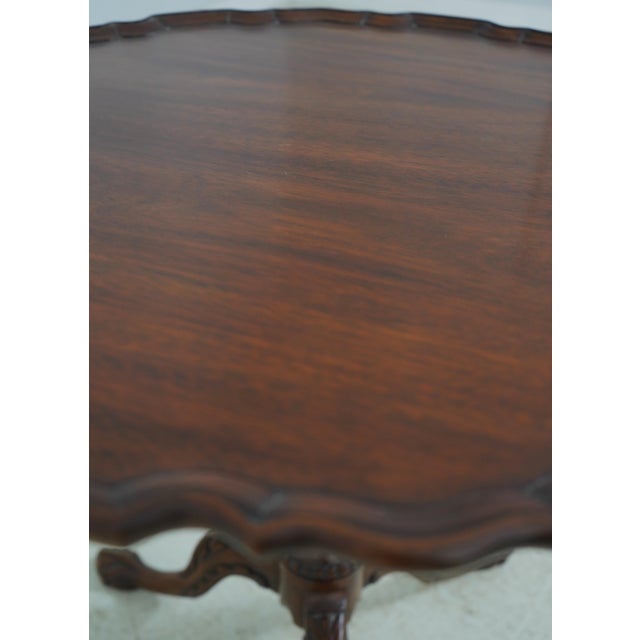 Henkel Harris Mahogany Tilt Top Piecrust Table For Sale - Image 13 of 16
