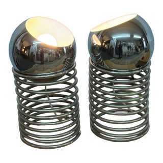 Mid 20th Century Style After Ingo Maurer Spring Mid Century Modern Tables Lamps - a Pair For Sale