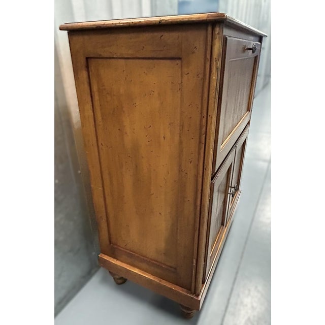 1990s Lexington Rustic Server Buffet Wine Rack Cabinet For Sale - Image 5 of 6