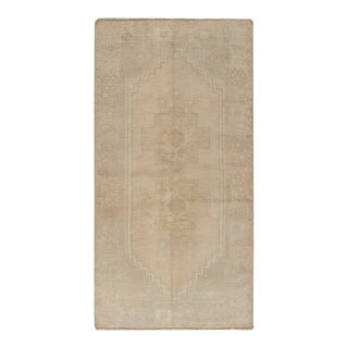 Vintage Circa 1940 Turkish Oushak Area Rug 3ft 6in X 6ft 7in For Sale