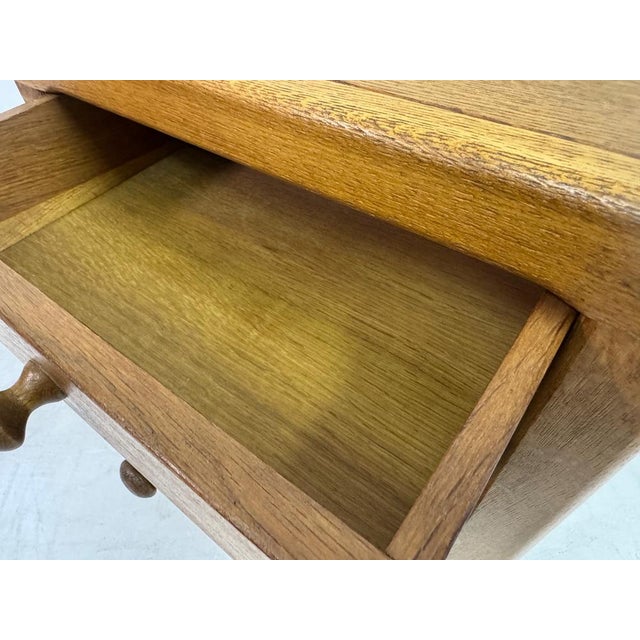 Brutalist Oak Bedside Tables, 1960s, Set of 2 For Sale - Image 4 of 17