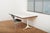 Model 5559 Pedestal Series Dining Table in White Coated Cast Aluminum and Resin with Walnut by George Nelson & Associates for Herman Miller, 1960 For Sale - Image 12 of 14