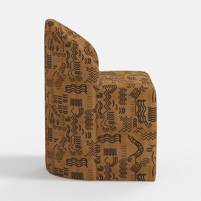 Not Yet Made - Made To Order Corrine Dining Chair in Lhasa Camel For Sale - Image 5 of 7