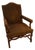 Antique 19th C Italian Walnut Cut Velvet Arm Chair For Sale