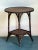 Vintage Boho Burnt Bamboo Side Table For Sale - Image 4 of 12