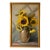 Vintage A. Vincenzi Sunflower Still Life Oil Painting, Framed/ Sold For Sale