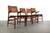 Brown Teak and Cane Vintage Dining Chairs by E Knudsen for Jensen & Lykkegaard - Set of 4 For Sale - Image 8 of 8