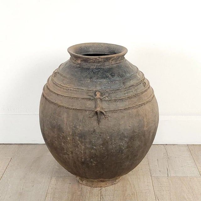 Beige Large Indonesian Earthenware Water Jug, 19th Century or Earlier For Sale - Image 8 of 12