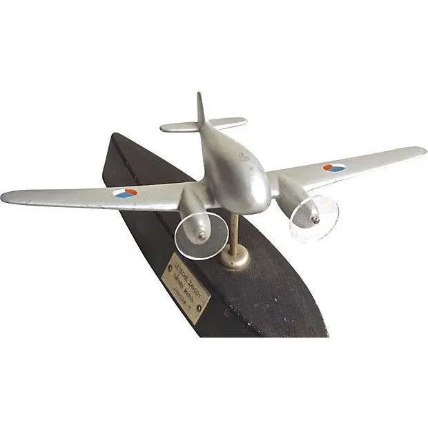 Vintage Art Deco Style Czech Trophy Model Plane For Sale - Image 5 of 6