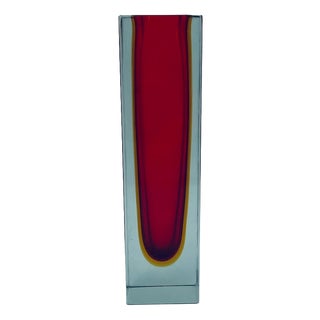 Sommerso Murano Glass Wazon Vase from Seguso Vetri d'Arte, 1965 For Sale