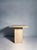 Post Modern Pair of Italian Travertine Pedestal End / Side Tables The tops on these have yellowed somewhat over time. May...