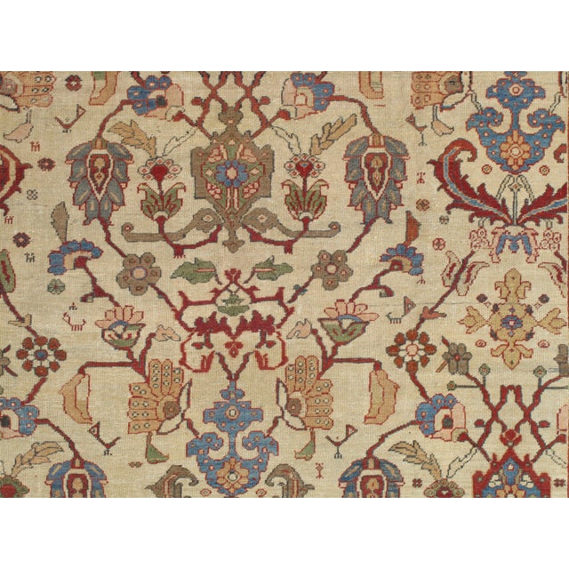 Antique Persian Sultanabad Rug, 10'5x15'2 For Sale - Image 4 of 13