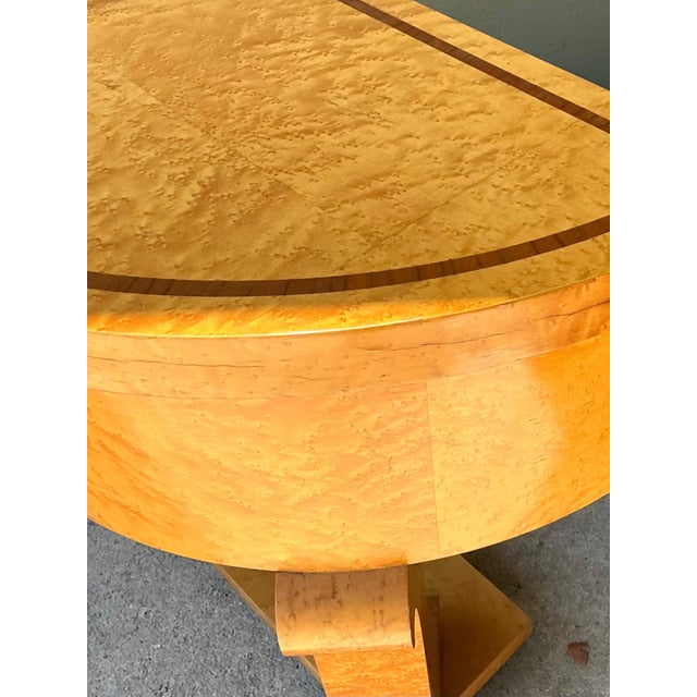 Vintage Deco Burl Console Table For Sale - Image 9 of 18