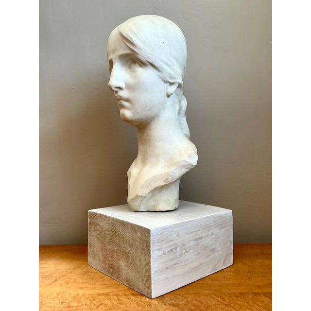 Vintage Carved Marble Head Sculpture For Sale - Image 18 of 18