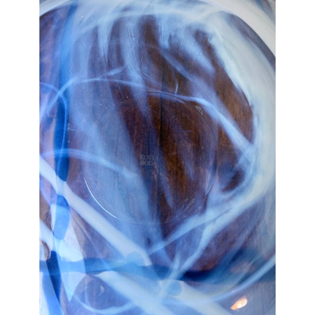 Kosta Boda Made in Sweden Design by Anna Ehrner Contrast White, Blue and Black Colors Centerpiece Bowl Platter, Dish 15" For Sale - Image 10 of 10