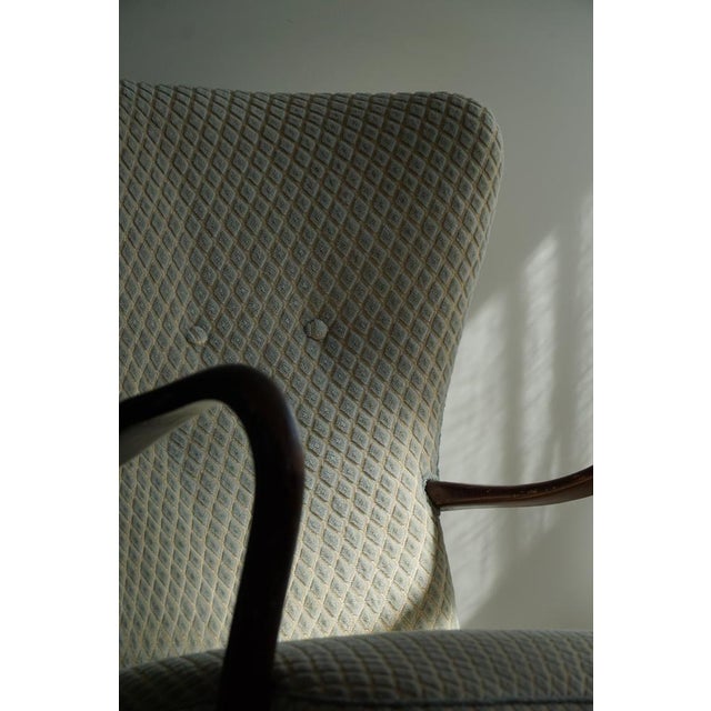 1960s Set of Danish Modern Lounge Chair with Footstool in Beech by Slagelse Mobelvaerk, 1960s For Sale - Image 5 of 18