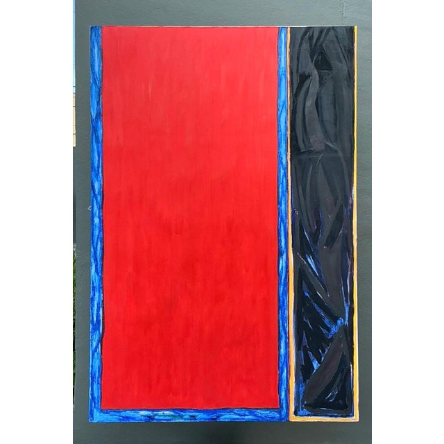 Monumental Sharon Gold Color Block Abstract Painting For Sale - Image 12 of 15