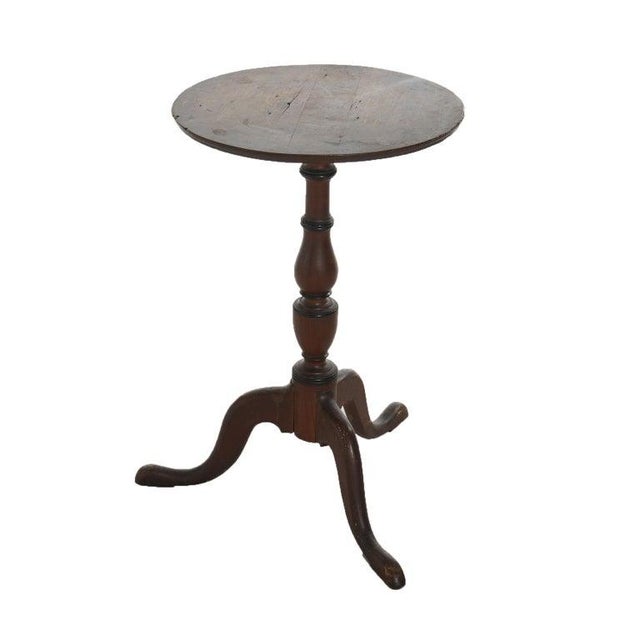 Antique 18th Century Queen Anne Mahogany Candle Stand C1780 For Sale - Image 4 of 7