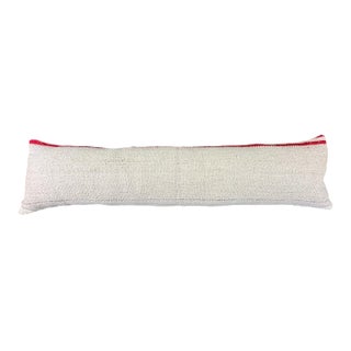 Turkish Hemp Pillow Cushion Natural Beige Red Cushion Cover 12x46 For Sale