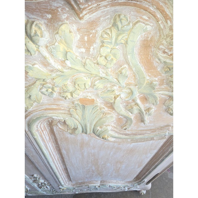 White Large White French Style Armoire With Interior Drawers For Sale - Image 8 of 12