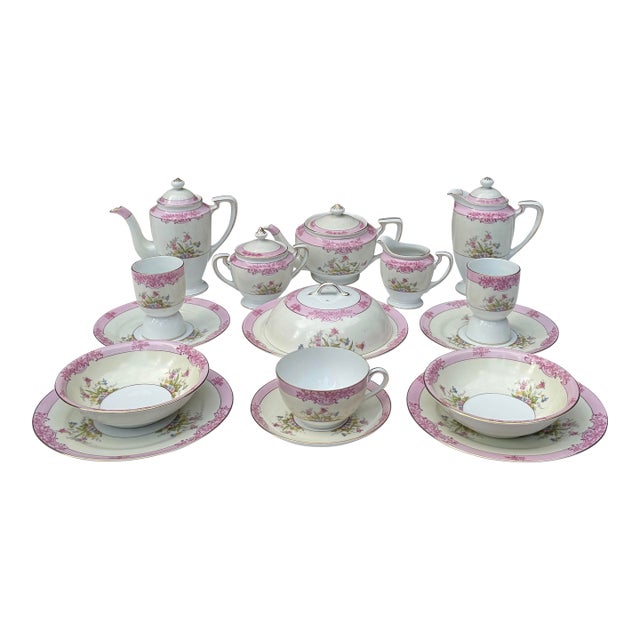 Antique Noritake Tea and Coffee Service Morimura Art Deco For Sale