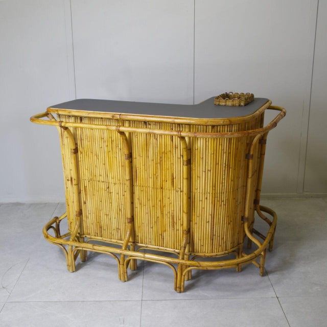 Cocktail Bar in Bamboo by Tito Agnoli, 1960s For Sale - Image 13 of 13