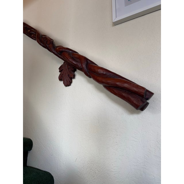 1990s 1990s Disney Ray Kinman Custom Carved Wood Railing For Sale - Image 5 of 12