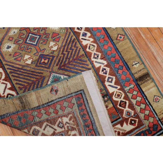 Persian 19th Century Zabihi Collection Tribal Persian Camel Hair Serab Runner - 3'3" x 9' For Sale - Image 3 of 6