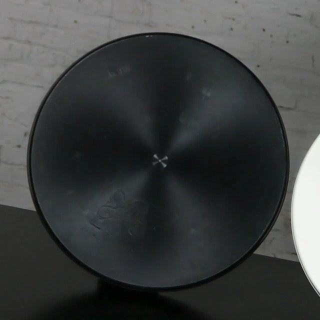 1970s Mid Century Modern Trays Round Black Plastic Splatter Platters by Sabe’s - 12 pcs For Sale - Image 4 of 11