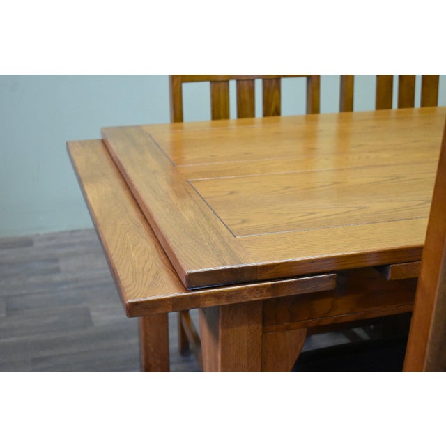 Wood Mission Stow Leaf Dining Table - Light Oak For Sale - Image 7 of 9