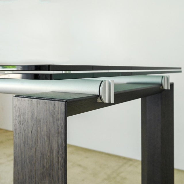 Extendable Dining Table Stilt in Glass and Iron For Sale - Image 12 of 14