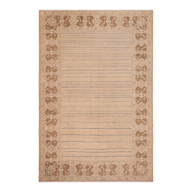 1980s Vintage Boho Chic Multi/Brown Wool Rug - 10'1" X 13'2" For Sale
