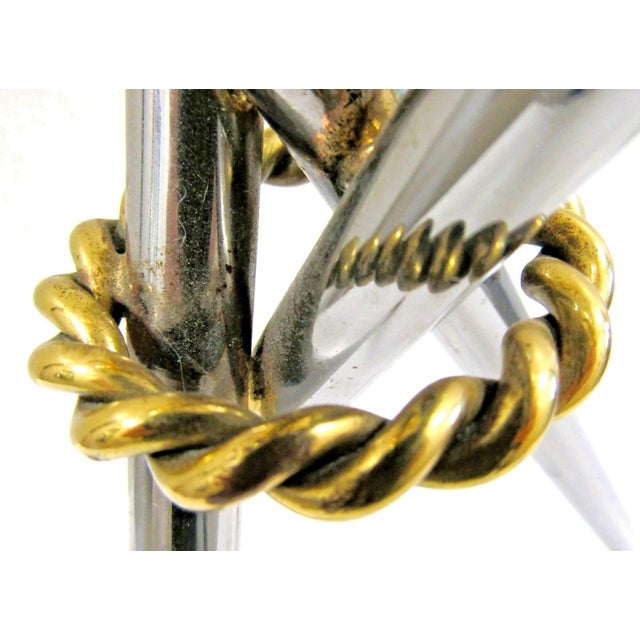 Italian Neoclassical Tripod Drinks Table Nickel and Brass 20th Century For Sale - Image 17 of 18