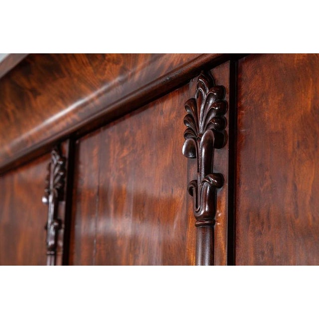 Large English Carved Mahogany Linen Press, 1870s For Sale - Image 17 of 18