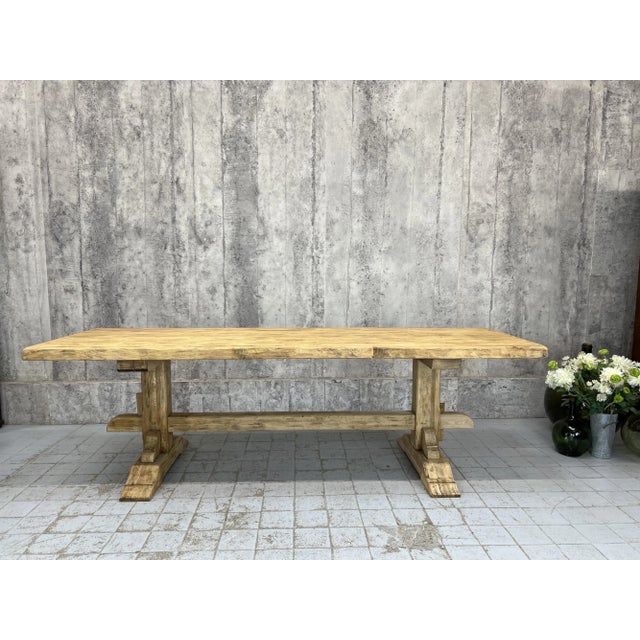 Oak Farmhouse Refectory Dining Table, 1950s For Sale - Image 11 of 11