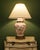 A beautiful matching pair of vintage Schumann Arzberg porcelain table lamps in the romantic Briar Rose pattern,...