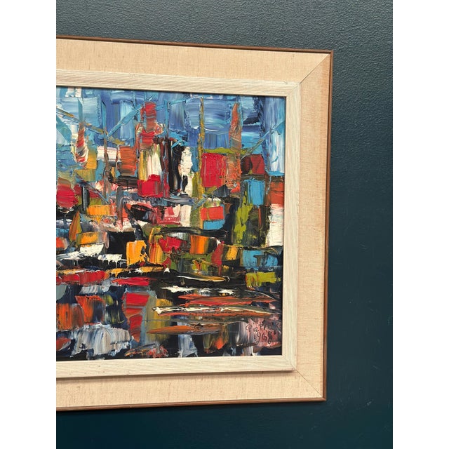 Pietrak, Abstract Composition, 1967, Oil on Canvas, Framed For Sale - Image 6 of 18