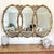 Gold Rare Vintage Triple Oval Mirror 66”w | Statement Mirror For Sale - Image 8 of 9
