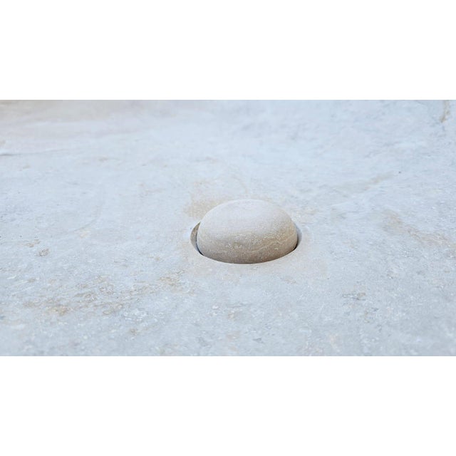 Beige Sculptural Travertine Bathtub by My Habitat Design For Sale - Image 8 of 12