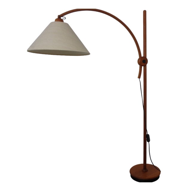 Adjustable Teak Floor Lamp from Domus, Germany, 1970s For Sale