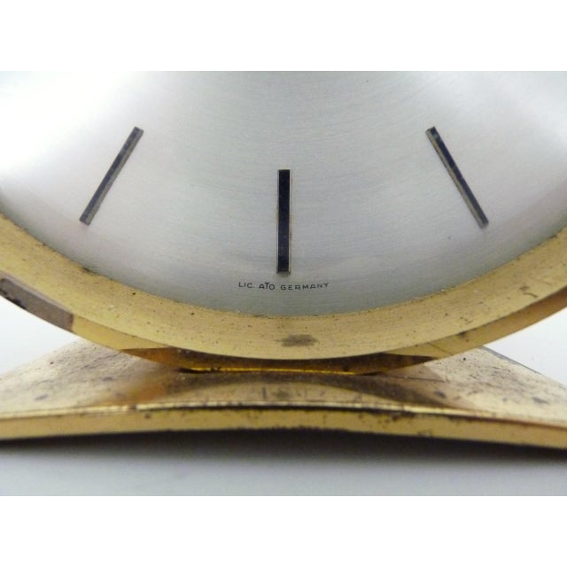 Brass Ato Table Clock from Junghans, 1960s For Sale - Image 4 of 10