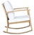 Daire Rocking Chair, Natural/White Cushion For Sale - Image 9 of 11