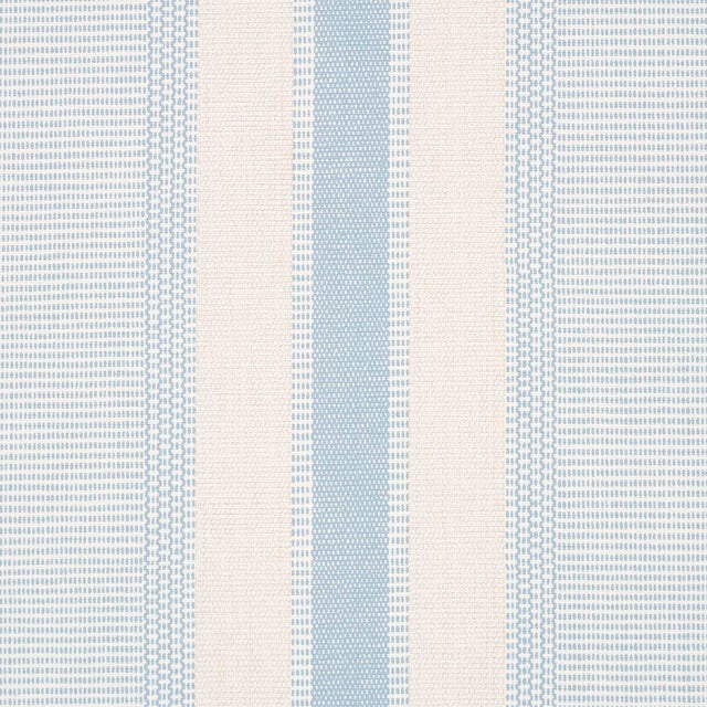 Contemporary SAMPLE - Schumacher X A Rum Fellow Ipala Stripe Wallpaper In Sky For Sale - Image 3 of 4