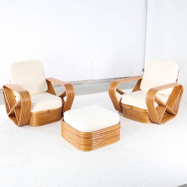 Rattan Living Room by Paul Frankl, 1970s, Set of 4 For Sale - Image 14 of 18